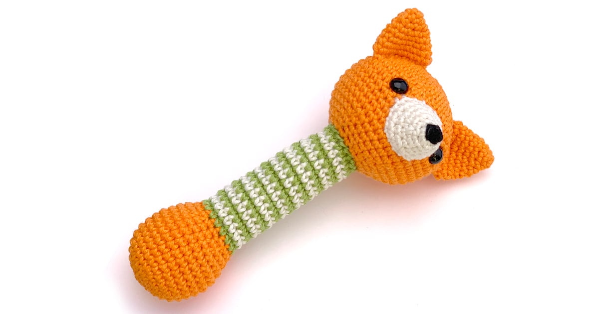 Free Fox Baby Rattle Crochet Pattern DIY Fluffies