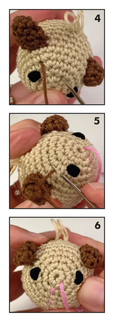 dog crochet attach ears