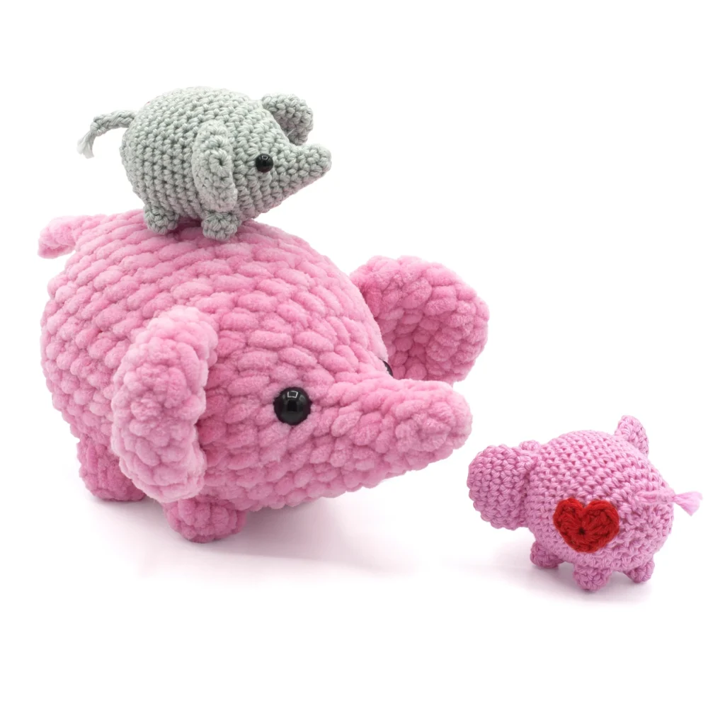 Gratis Olifant Knuffel Haakpatroon DIY Fluffies Amigurumi haken