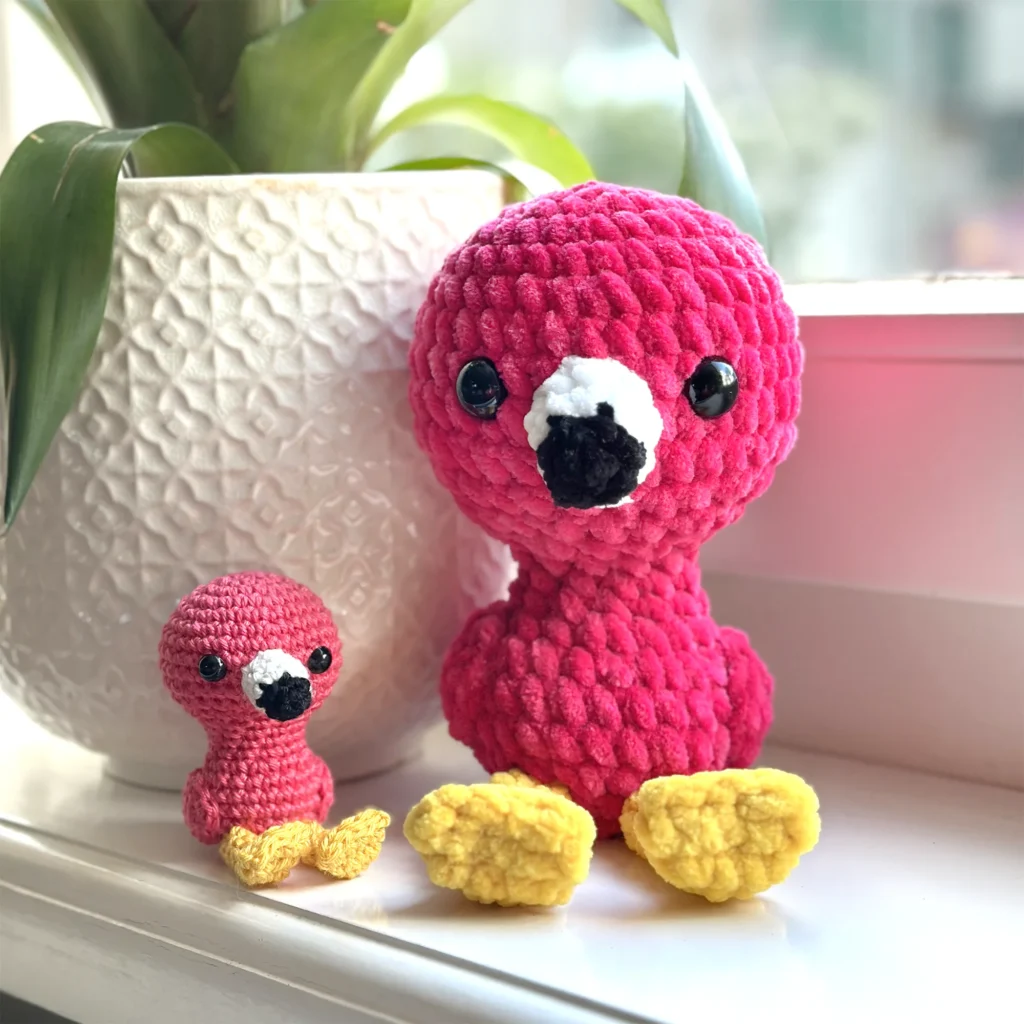 gratis flamingo Amigurumi knuffel haakpatroon