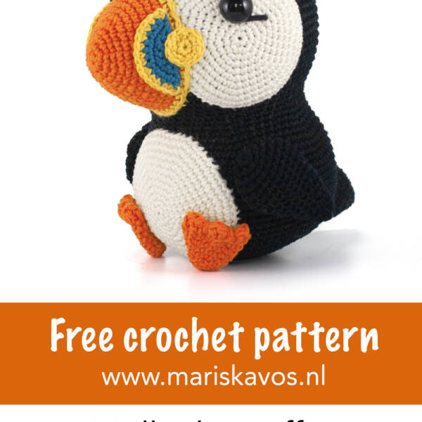 Free Puffin Crochet Pattern - DIY Fluffies Bird Amigurumi