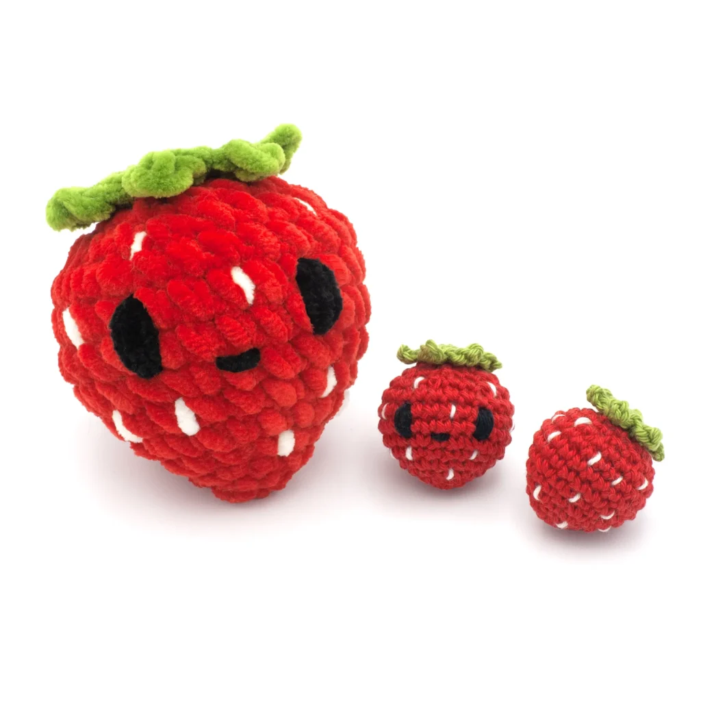 Strawberry plushie crochet pattern