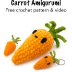 1 carrot free amigurumi crochet pattern pin