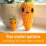 18 carrot free amigurumi crochet pattern pin