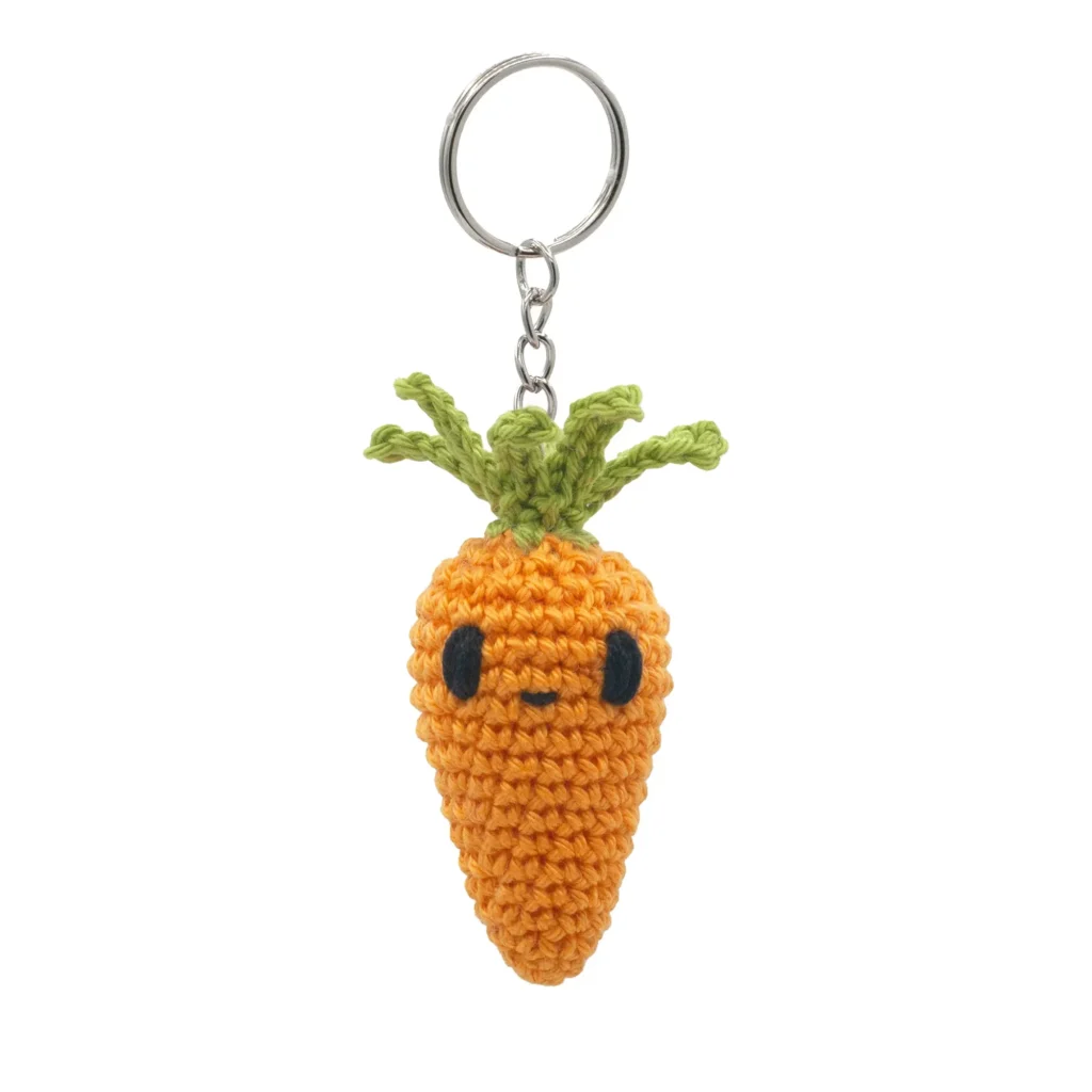 carrot keychain crochet pattern