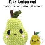 free pear amigurumi crochet pattern