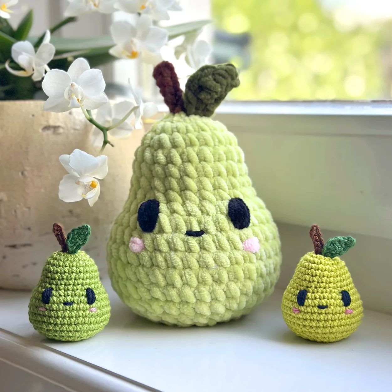 free pear crochet pattern