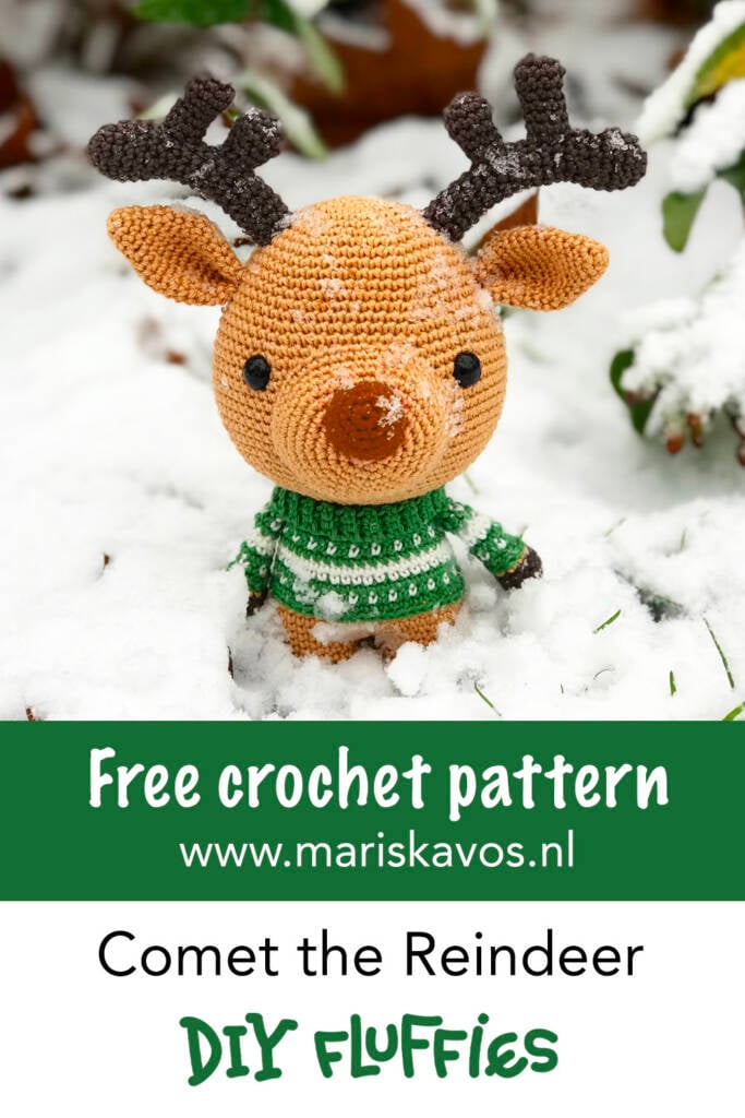 free rudolph crochet amigurumi pattern - christmas gift