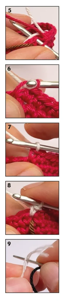 crochet color change