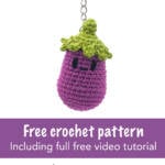 free eggplant crochet pattern pin