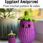 free eggplant crochet pattern