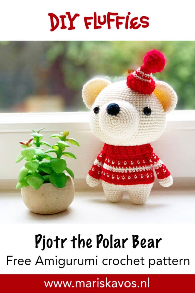 free polar bear amigurumi crochet pattern