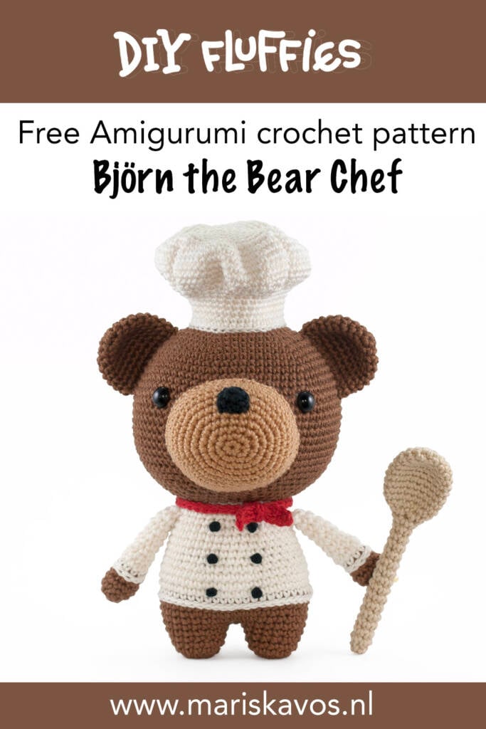 1 free bear chef crochet pattern