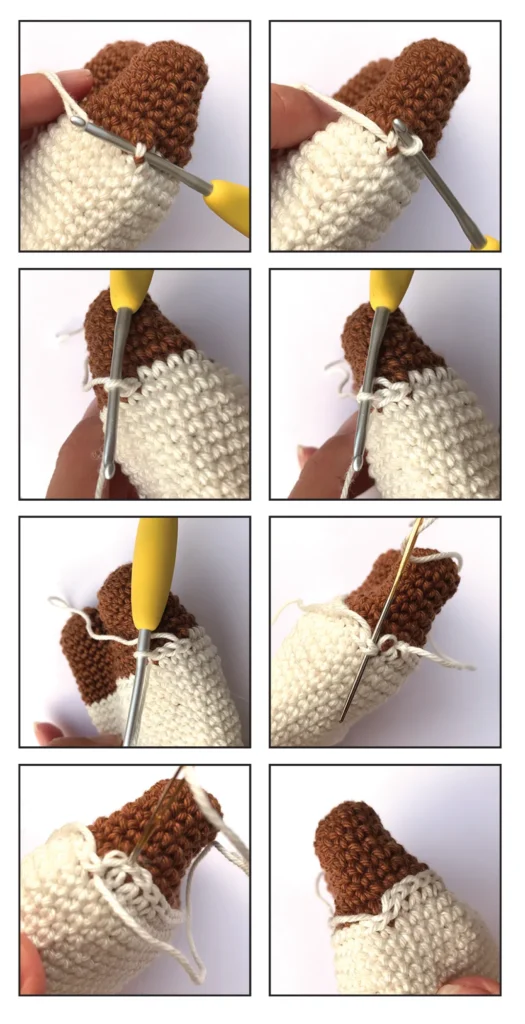 surface crochet bear chef