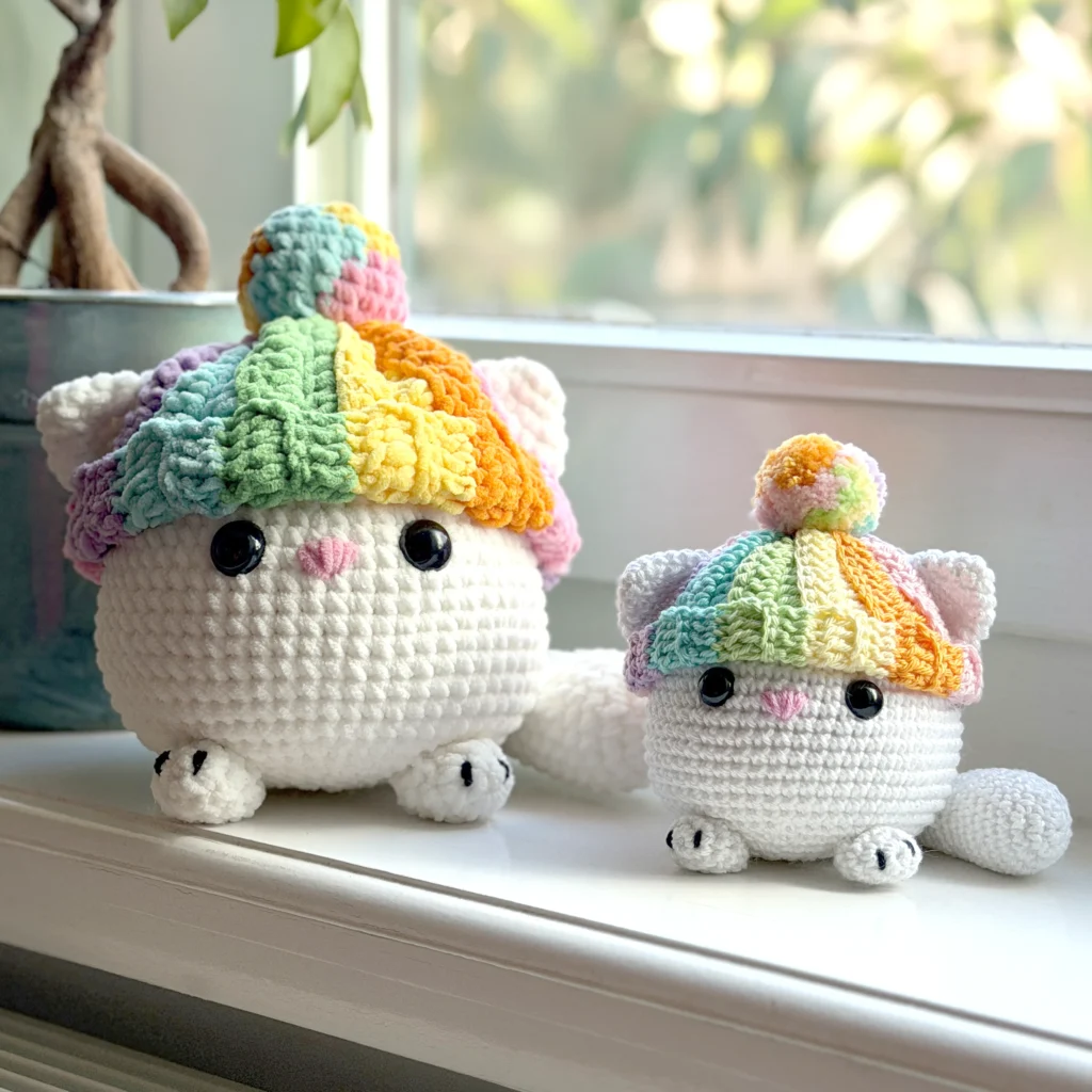 crochet plush yarn chenille cat