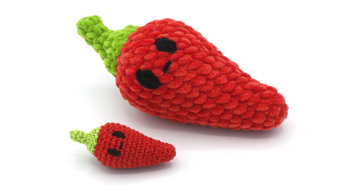 Free Chili Pepper Crochet Pattern & Video - Easy Mini Amigurumi