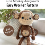1 free monkey crochet pattern pin