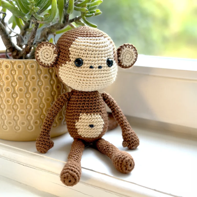 free cute monkey crochet pattern