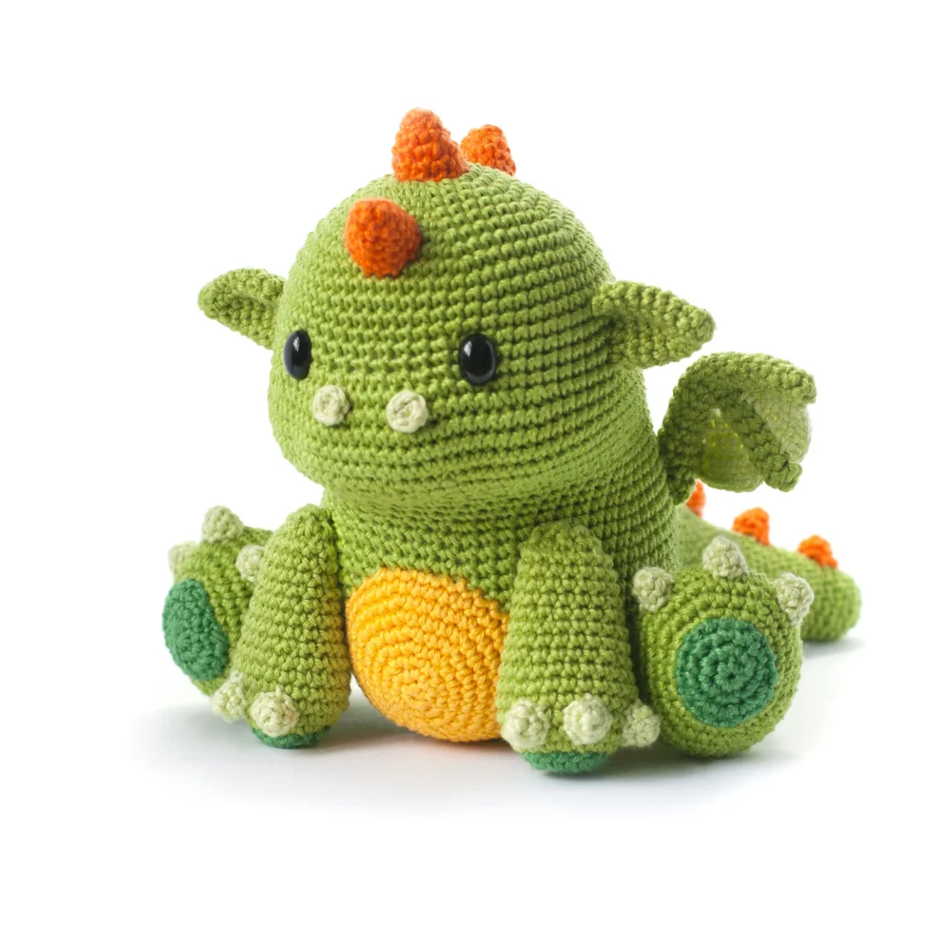 crochet stuffed dragon toy